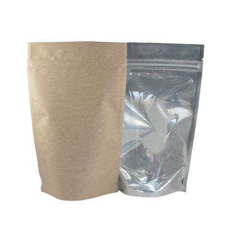 #7 Ounce Kraft/Clear Bag